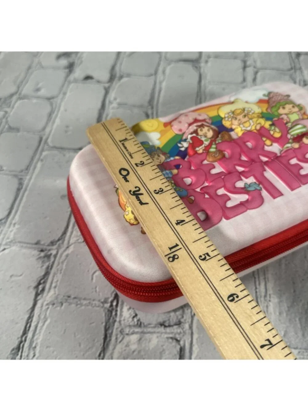 Strawberry Shortcake Molded Zip Around Pencil/Pen Case NWOT